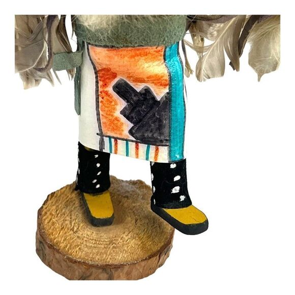 Vintage Awatovi Kachina Dancer Doll Hand Carved Wood Hopi Native American 7" - Picture 6 of 9